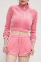Juicy Couture szorty welurowe JCWH121001.650 różowy SS24