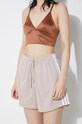 adidas Originals pantaloncini 3 Stripe Short French Terry beige IP0694