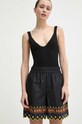 Хлопковые шорты Karl Lagerfeld хлопок чёрный 241W1003