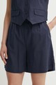 Gestuz pantaloni scurti din in panza bleumarin 10909101