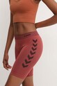Hummel pantaloni scurți de antrenament First Seamless tricotaj rosu 212556