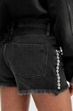 AllSaints pantaloni scurti din bumbac HEIDI STUD SHORTS negru WE509Z