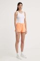 American Vintage pantaloni scurți din amestec de in SHORT COURT LOP09AE24 portocaliu SS24