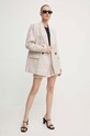 Bruuns Bazaar szorty z domieszką wełny StickweedBBDanice shorts różowy BBW3957