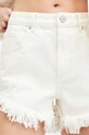 Дрехи Дънков къс панталон от памук AllSaints ASTRID FRAY SHORT W074EA бял