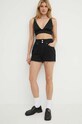AllSaints pantaloni scurti din bumbac HAILEY DENIM SHORT W075EA negru SS24