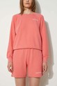 Шорты Sporty & Rich Serif Logo Soft Gym SH007S402SC розовый