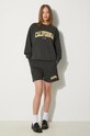 Sporty & Rich cotton shorts California Gym SH021S405CF black SS24
