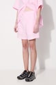 Lanene kratke hlače Pangaia DNA Linen Mid Length Shorts roza 10001972