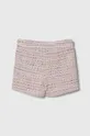 Otroške kratke hlače iz volnene mešanice Guess roza