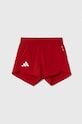 Detské krátke nohavice adidas pletenina červená IN8676