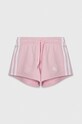 adidas pantaloni scurti copii casual roz IS2625