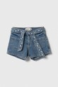 Abercrombie & Fitch pantaloni scurti din denim pentru copii casual albastru KI249.2491