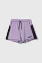 фіолетовий Дитячі бавовняні шорти Sisley Для дівчаток