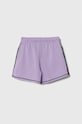 Sisley szorty bawełniane dziecięce 3J68X900J.G.Seasonal fioletowy SS24
