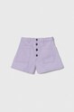 United Colors of Benetton pantaloni scurti din denim pentru copii casual violet 4RISC902C.G.Seasonal