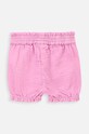 Coccodrillo pantaloni scurți din bumbac pentru copii WC4119401OWN roz SS24