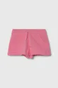 roza Dječje pamučne kratke hlače United Colors of Benetton Za djevojčice