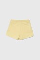 Detské bavlnené šortky United Colors of Benetton 3BL0C901E.G.Sea.PPYH žltá SS24