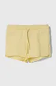 žltá Detské bavlnené šortky United Colors of Benetton Dievčenský