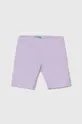fialová Detské krátke nohavice United Colors of Benetton Dievčenský