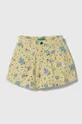 žltá Detské rifľové krátke nohavice United Colors of Benetton Dievčenský