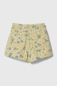 United Colors of Benetton pantaloni scurti din denim pentru copii 42HXC902H.G.Seasonal galben SS24