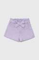 United Colors of Benetton pantaloni scurți din bumbac pentru copii casual violet 4AC7G9016.P.Sea.PPYH