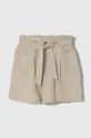 beige United Colors of Benetton shorts in lino bambino/a Ragazze