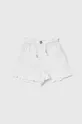 bela Otroške lanene kratke hlače United Colors of Benetton Dekliški