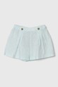 Дитячі лляні шорти United Colors of Benetton візерунок блакитний 4YP7G901K.P.Seasonal