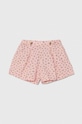 United Colors of Benetton szorty lniane dziecięce casual różowy 4YP7G901K.P.Seasonal