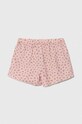 Fete United Colors of Benetton pantaloni scurți de in pentru copii 4YP7G901K.P.Seasonal roz