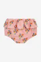 Kratke hlače za dojenčke iz lanene mešanice Bobo Choses roza