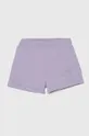 фіолетовий Дитячі бавовняні шорти Guess Для дівчаток
