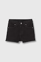 Παιδικό σορτς τζιν Pepe Jeans A-LINE SHORT HW JR με ελαστάν μαύρο PG800861XG8