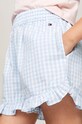 Lány Tommy Hilfiger gyerek pamut rövidnadrág KG0KG07913.128.176.PPYH kék
