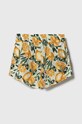 Fete Abercrombie & Fitch pantaloni scurți de in pentru copii KI249.4131 galben