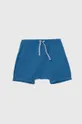 Bombažne kratke hlače za dojenčke United Colors of Benetton modra