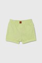 United Colors of Benetton pantaloni scurți din bumbac pentru bebeluși 3F93A900A.W.Seasonal verde SS24