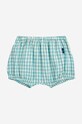 Bobo Choses szorty z domieszką lnu niemowlęce casual turkusowy 124AB073