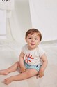 Băieți Bobo Choses pantaloni scurți din amestec de in pentru bebeluși 124AB073 turcoaz
