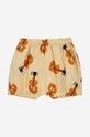 Bobo Choses pantaloni scurți din bumbac pentru bebeluși 124AB074 galben SS24