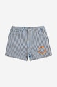 Παιδικό βαμβακερό σορτς Bobo Choses 124AC083 μπλε SS24