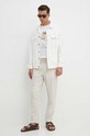 Льняные брюки Polo Ralph Lauren 710927863 бежевый AW24