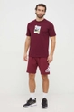 Bavlnené šortky adidas burgundské