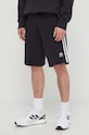 adidas Originals pantaloni scurți din bumbac Adicolor 3-Stripes negru IU2337