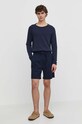 Les Deux pantaloni scurti LDM511046 bleumarin SS24