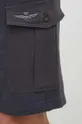 siva Bombažne kratke hlače Aeronautica Militare