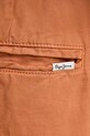 Pepe Jeans pantaloni scurti din in RELAXED LINEN SMART SHORTS portocaliu PM801093